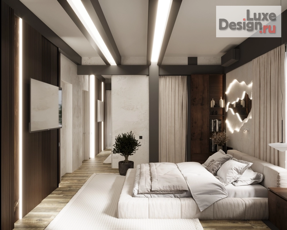 Дизайн интерьера спальни "Три варианта дизайна мастер-спальни." (фото 3)