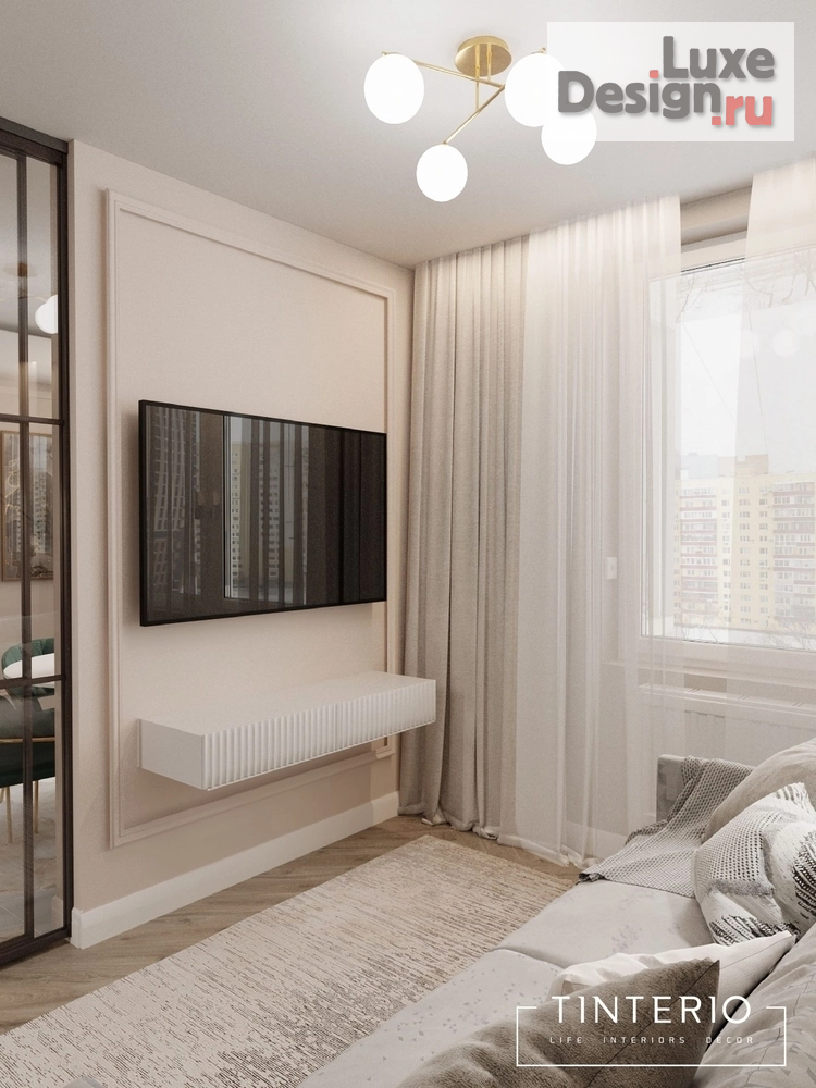 Дизайн интерьера квартиры студии "Москва, квартира 37.3 кв.м " (фото 4)