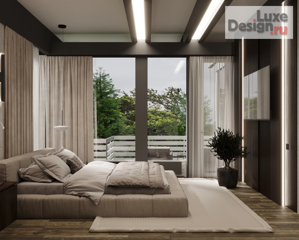 Дизайн интерьера спальни "Три варианта дизайна мастер-спальни." (фото 4)