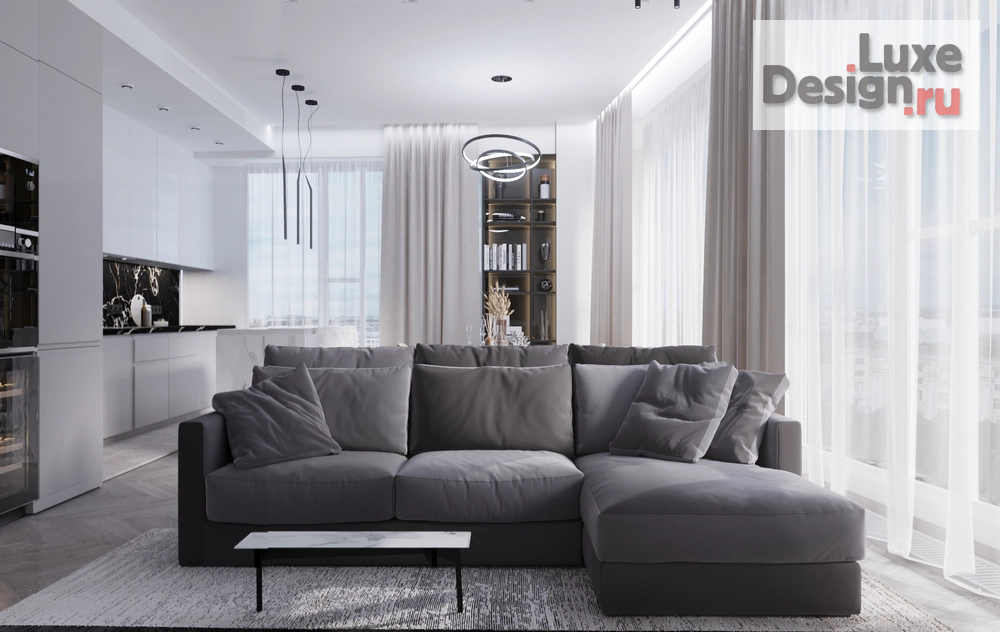 Дизайн интерьера трехкомнатной квартиры "ЖК Sky House " (фото 5)