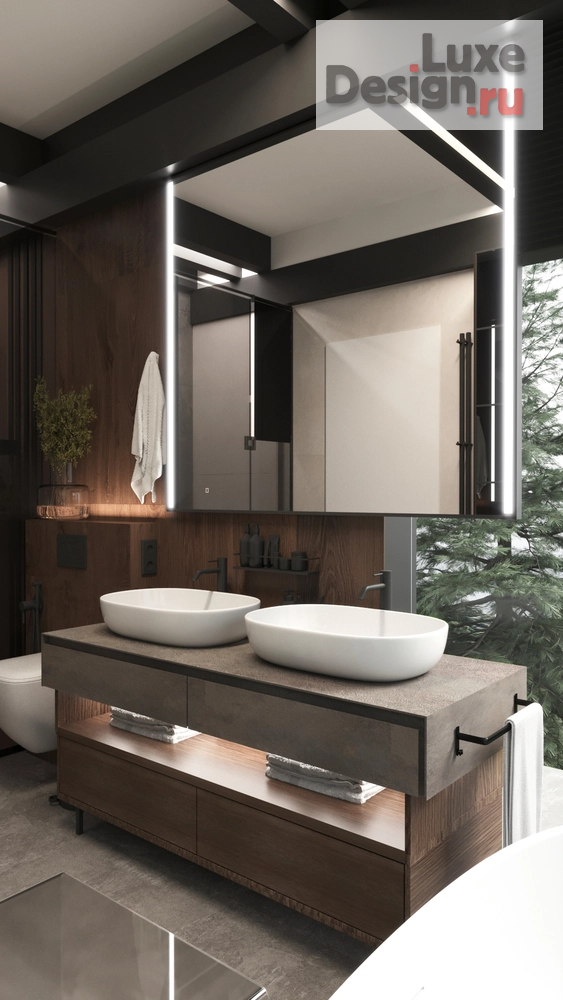 Дизайн интерьера ванной "Ванная кп Новорижский" (фото 5)