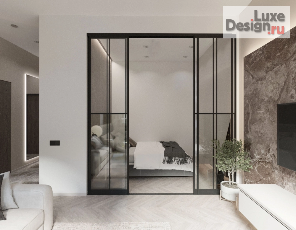 Дизайн интерьера однокомнатной квартиры " Квартиры 45м2 в ЖК Новочеремушкинская 17" (фото 5)