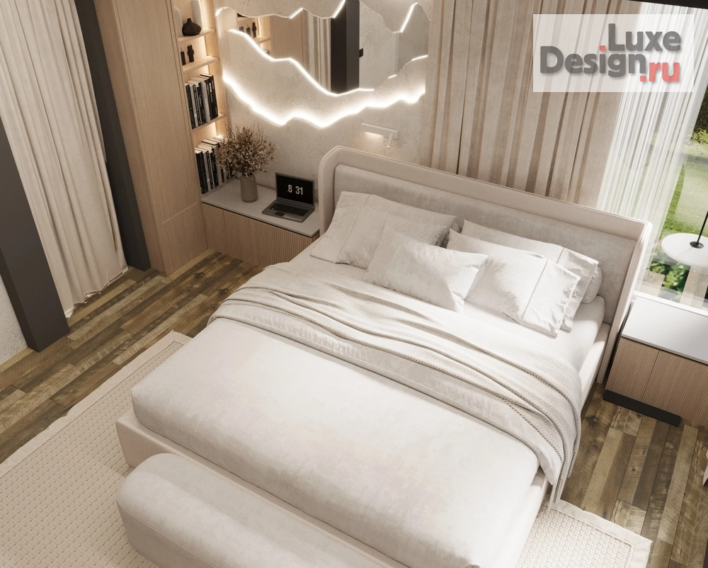 Дизайн интерьера спальни "Три варианта дизайна мастер-спальни." (фото 10)