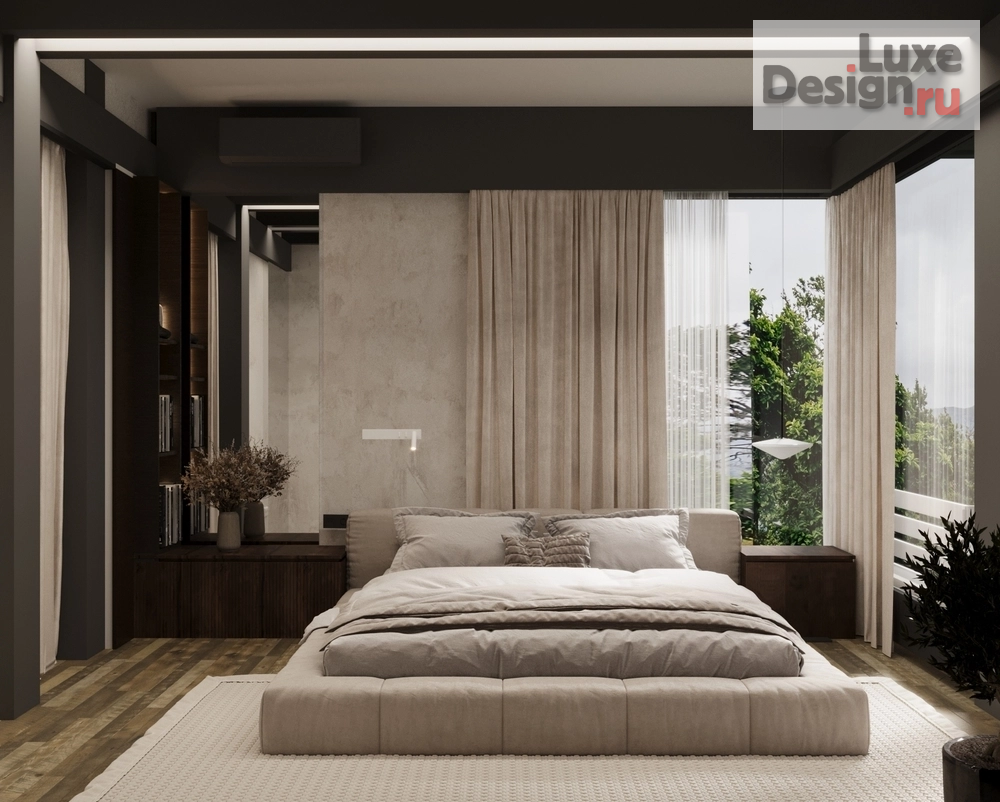 Дизайн интерьера спальни "Три варианта дизайна мастер-спальни." (фото 5)