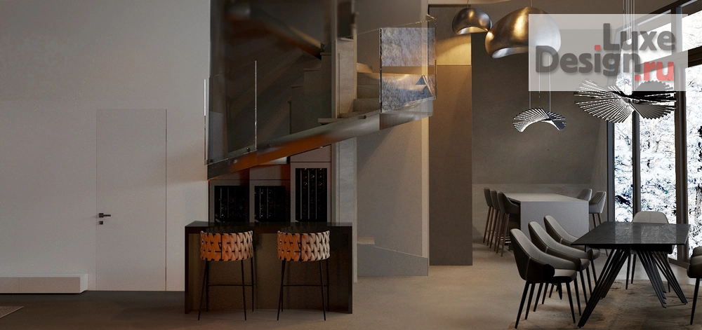 Дизайн интерьера частного дома "Дом для отдыха в Сибири" (фото 10) от дизайнера Екатерина Осипова Дизайн интерьера частного дома "Дом для отдыха в Сибири" (фото 10)