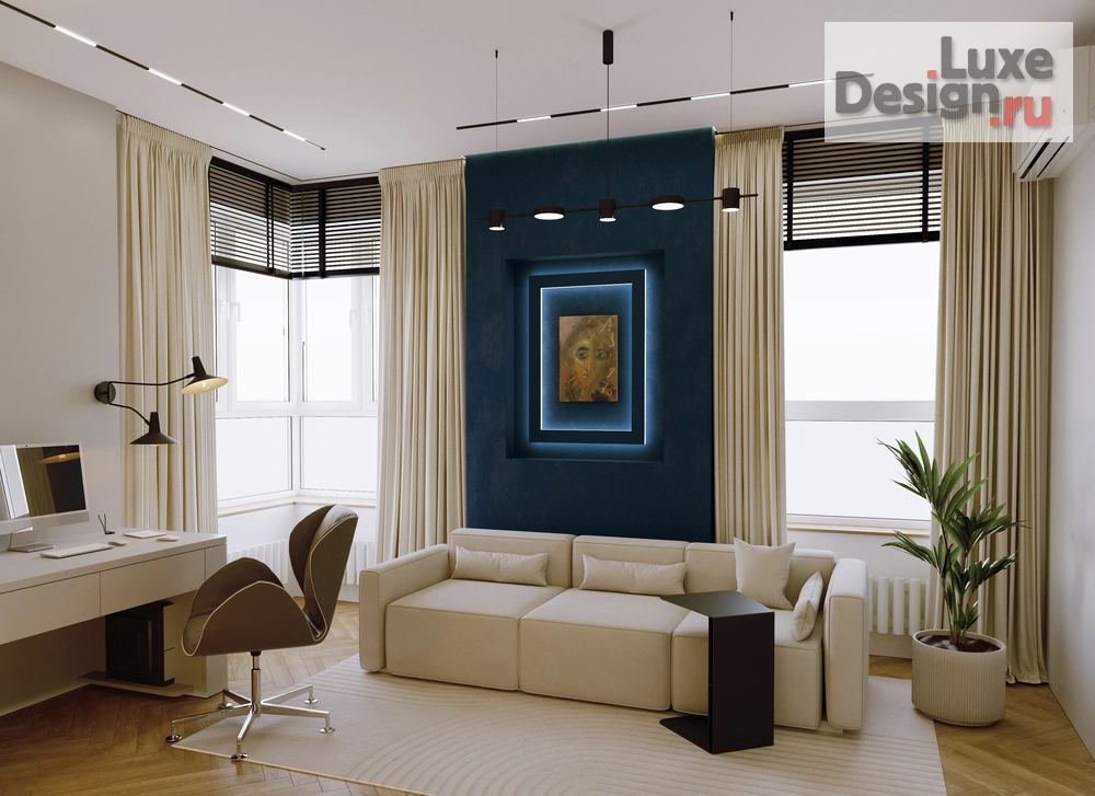 Дизайн интерьера двухкомнатной квартиры "Уютная квартира" (фото 5) от дизайнера Екатерина Осипова Дизайн интерьера двухкомнатной квартиры "Уютная квартира" (фото 5)