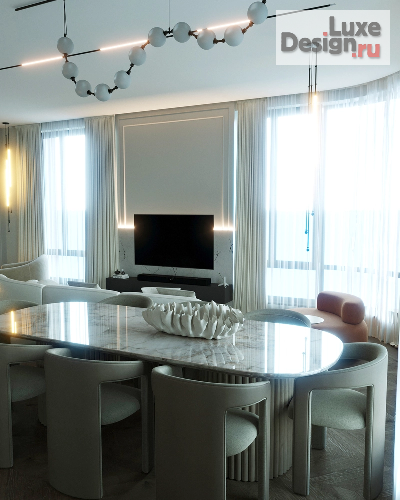 Дизайн интерьера четырехкомнатной квартиры "Павелецкая сити г.Москва" (фото 9)