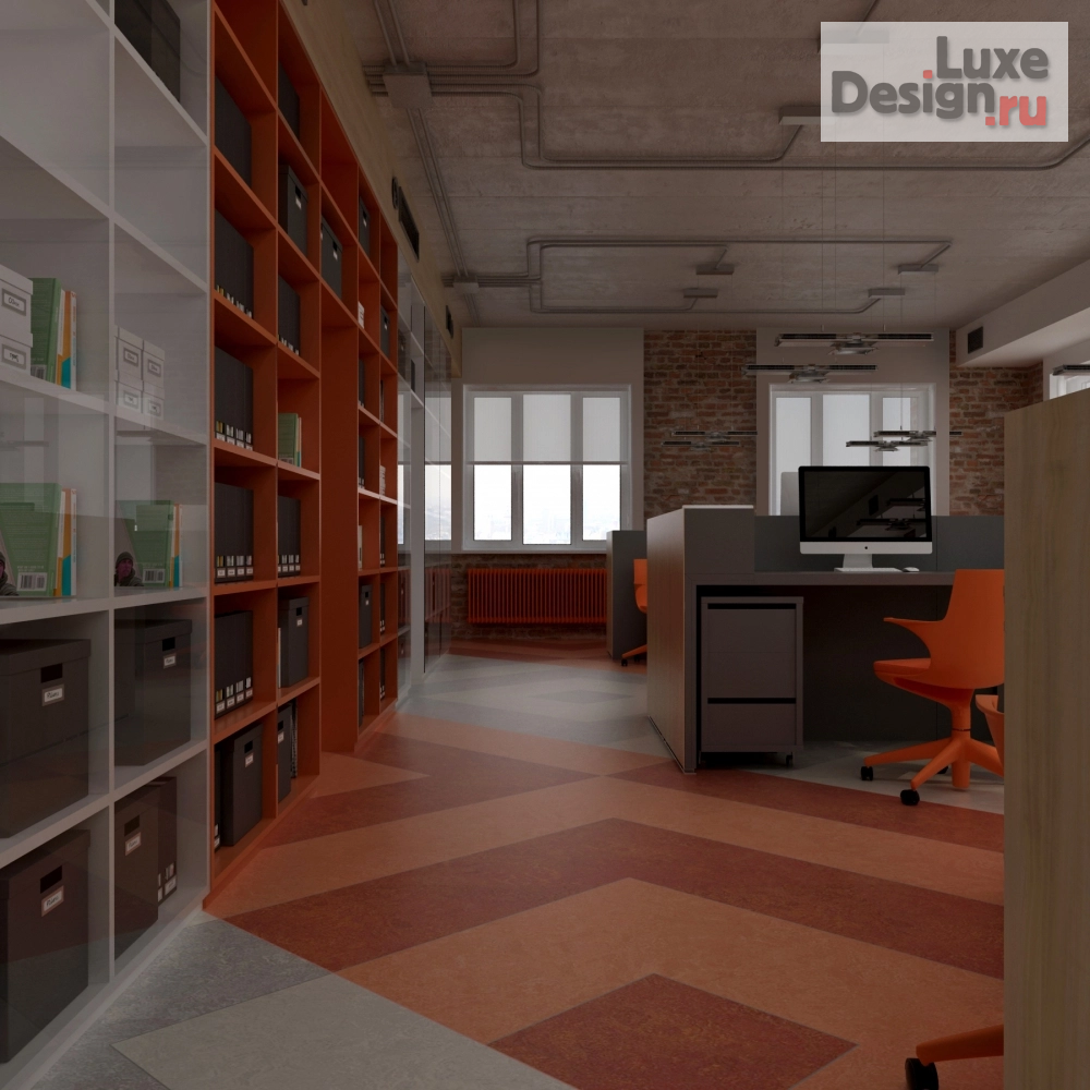 Дизайн интерьера офиса "Дизайн-проект интерьера офиса компании в стиле LOFT" (фото 4)