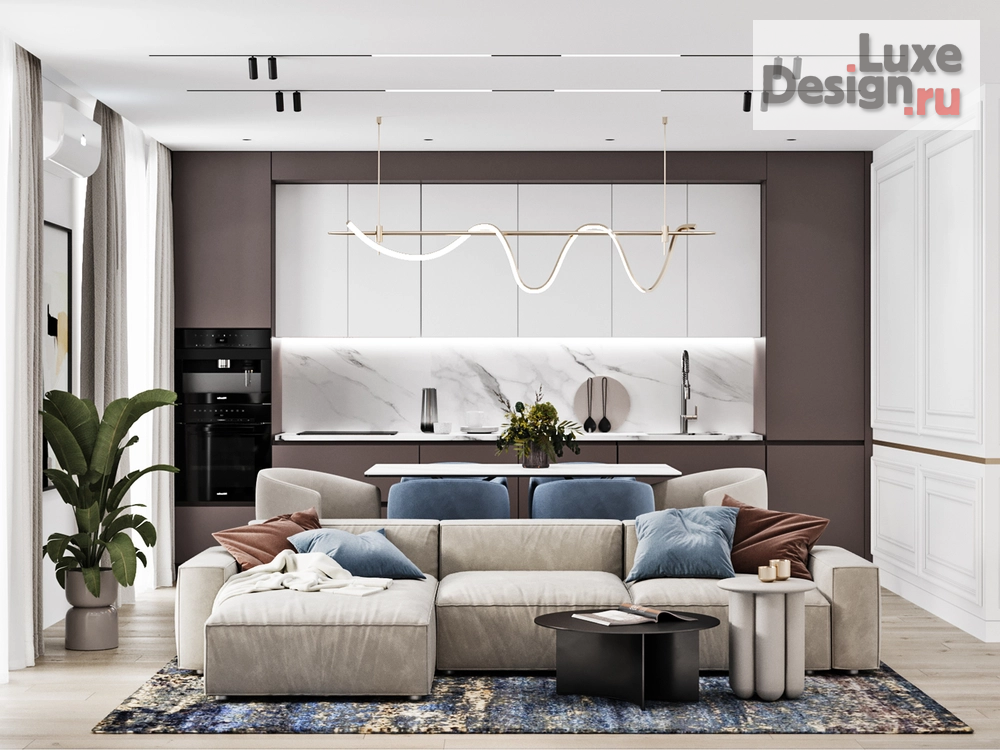 Дизайн интерьера трехкомнатной квартиры "Дизайн квартиры ЖК На Троицкой" (фото 1)