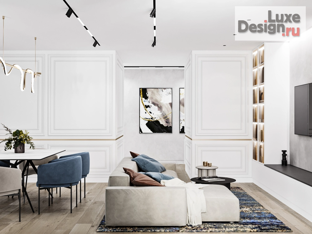 Дизайн интерьера трехкомнатной квартиры "Дизайн квартиры ЖК На Троицкой" (фото 2)