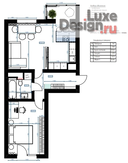 Дизайн интерьера квартиры "Интерьер квартиры в современном стиле Сочи" (фото 26)