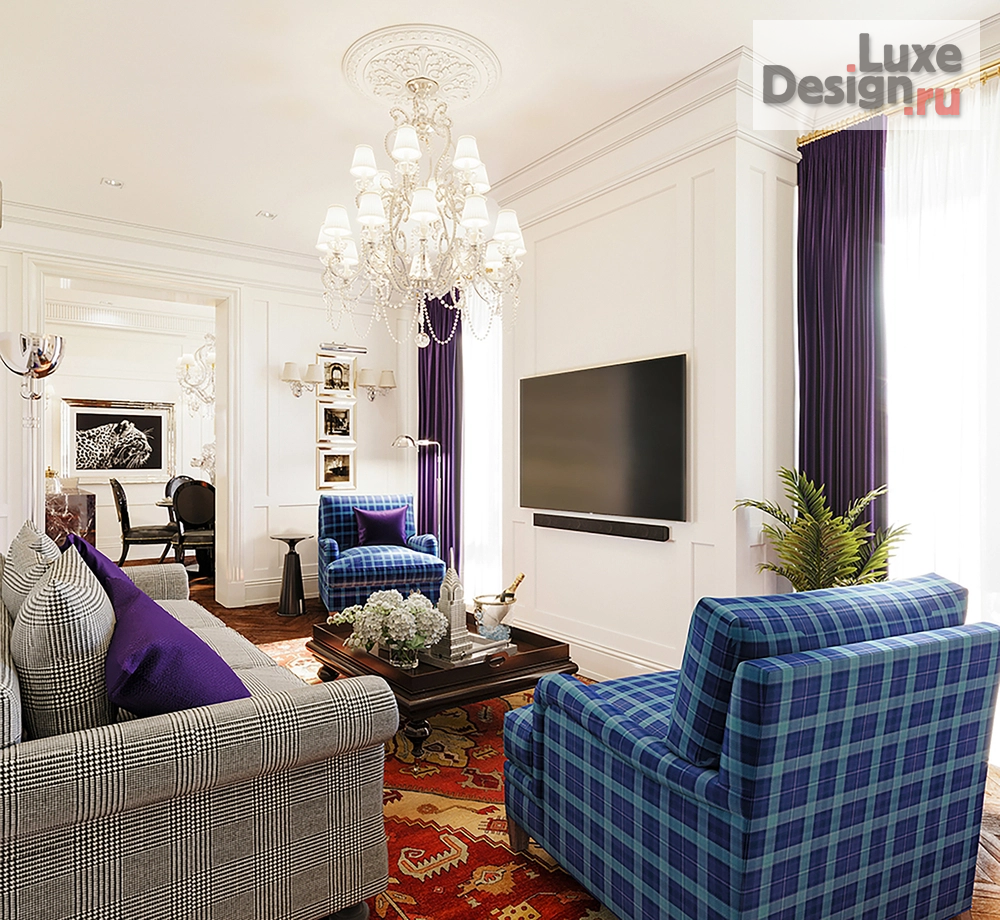 Дизайн интерьера трехкомнатной квартиры "ЖК Пресня - Сити" (фото 2)