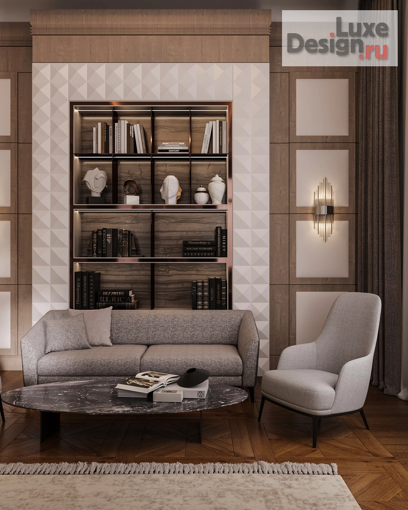 Дизайн интерьера кабинета "AGALAROV HOME OFFICE" (фото 5)