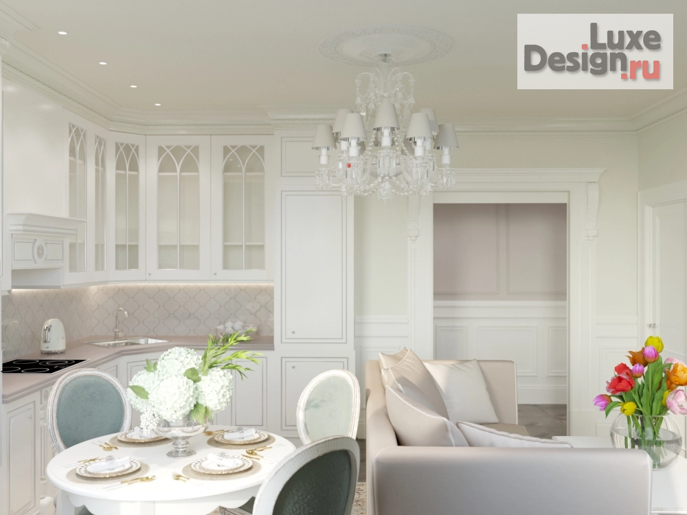 Дизайн интерьера трехкомнатной квартиры "Квартира в жк Савеловский сити " (фото 4)