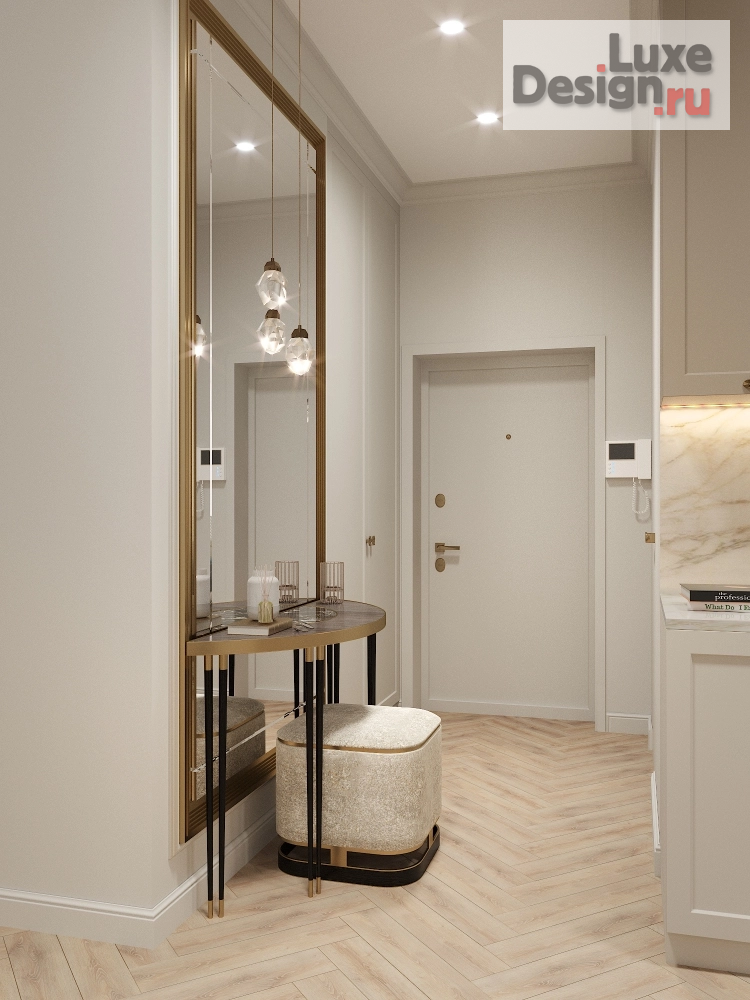 Дизайн интерьера двухкомнатной квартиры "Квартира в современной классике" (фото 3) от дизайнера Алексей Верховод Дизайн интерьера двухкомнатной квартиры "Квартира в современной классике" (фото 3)