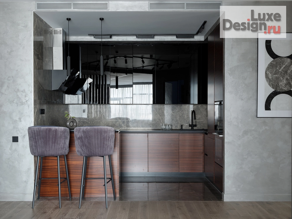 Дизайн интерьера трехкомнатной квартиры "минимализм в жк Триколор" (фото 21)