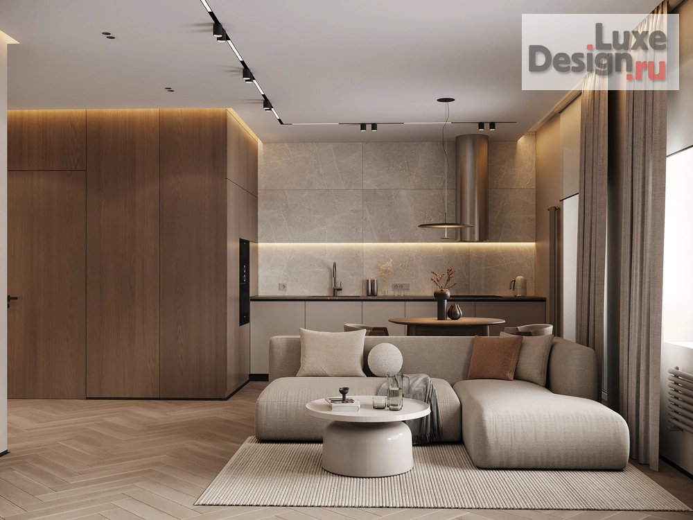 Дизайн интерьера двухкомнатной квартиры "Дизайн квартиры в стиле минимализ" (фото 1)