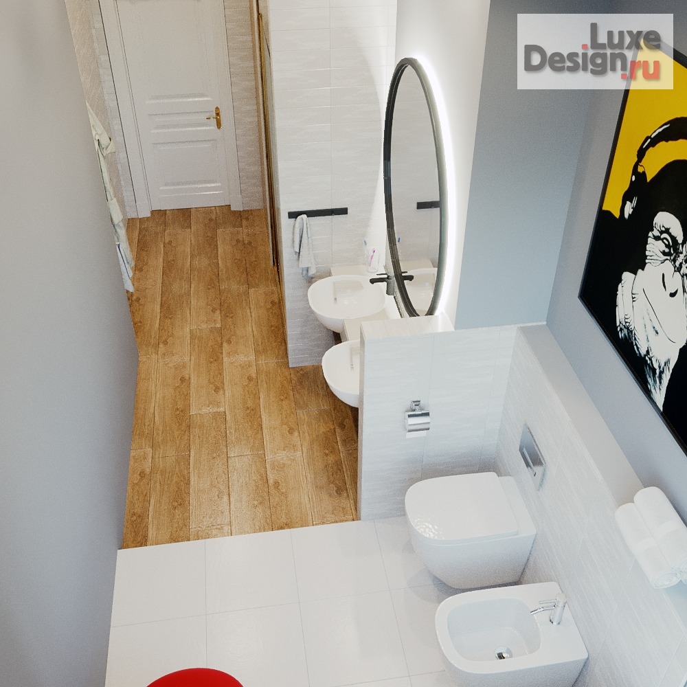 Дизайн интерьера ванной "санузел" (фото 3)