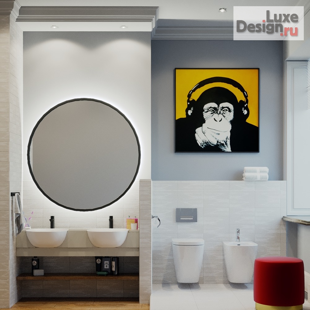 Дизайн интерьера ванной "санузел" (фото 4)