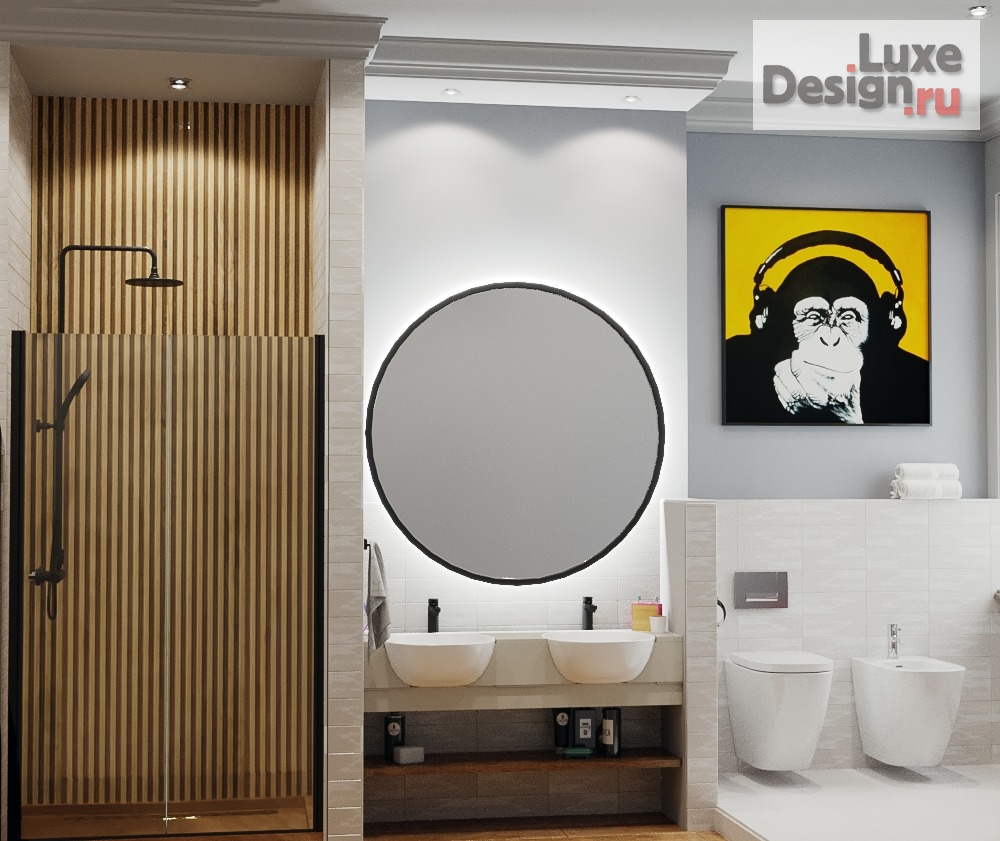 Дизайн интерьера ванной "санузел" (фото 1)