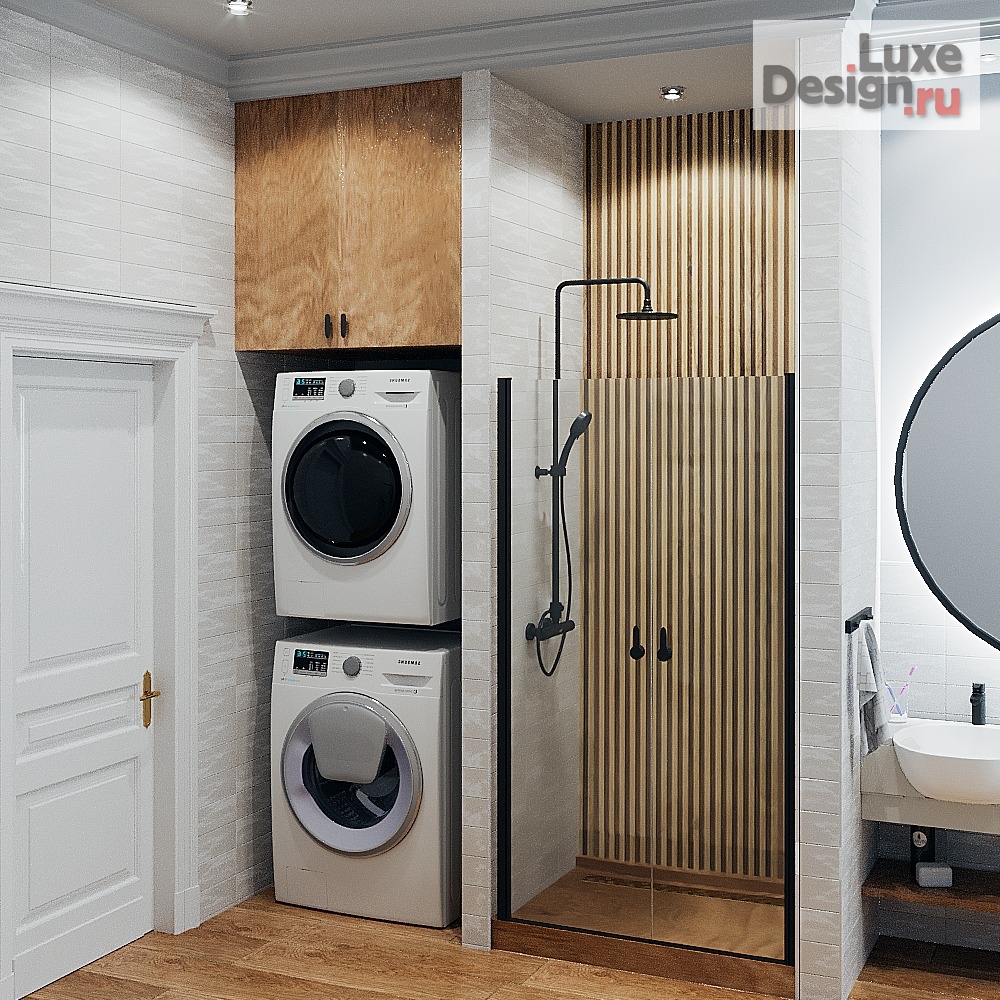 Дизайн интерьера ванной "санузел" (фото 2)