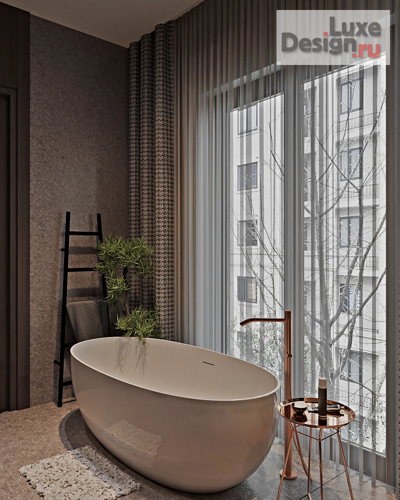 Дизайн интерьера ванной "Ванная комната "Медные акценты"" (фото 6)