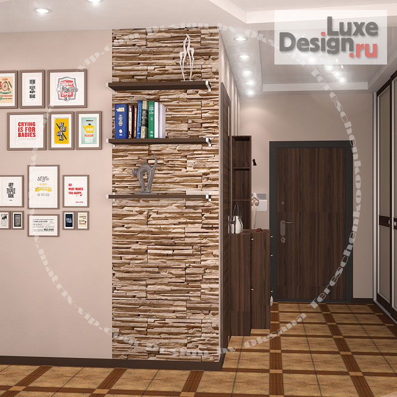 дизайн интерьера гардеробной "Прихожая. Индивидуальный дизайн проект." (фото 3)