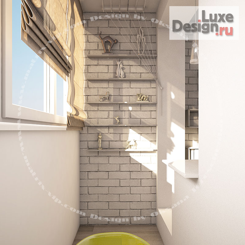 Дизайн интерьера лоджии "Балконы. Индивидуальный дизайн проект" (фото 3)