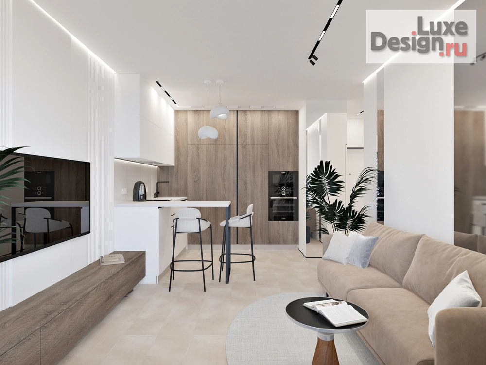 Дизайн интерьера однокомнатной квартиры "Однокомнатная квартира в ЖК Вестердам, г. Москва" (фото 3)