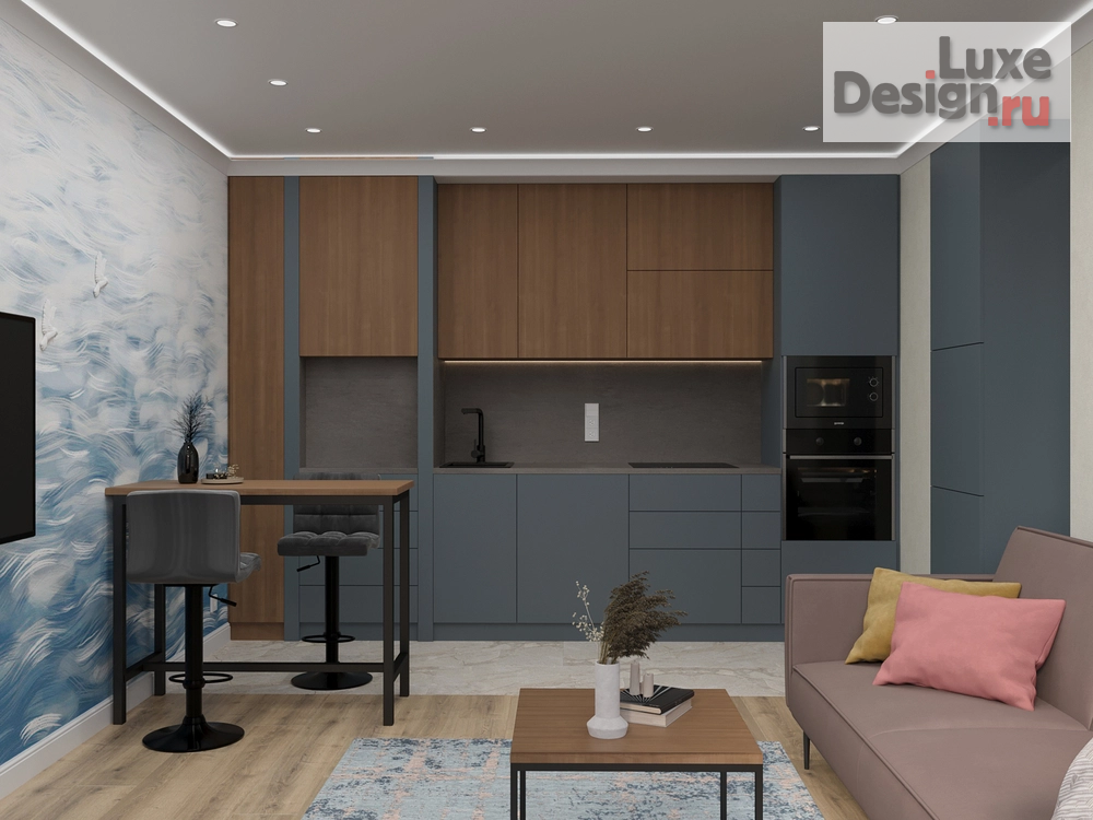 Дизайн интерьера однокомнатной квартиры "Дизайн интерьера однокомнатной квартиры для сдачи в аренду. " (фото 3)