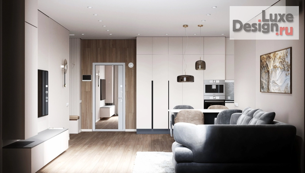 Дизайн интерьера гостиной "Дизайн помещений квартиры в Красногорске" (фото 8)