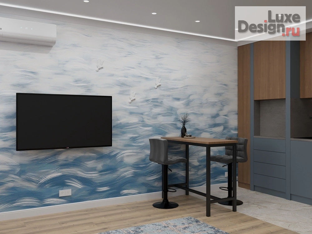 Дизайн интерьера однокомнатной квартиры "Дизайн интерьера однокомнатной квартиры для сдачи в аренду. " (фото 4)