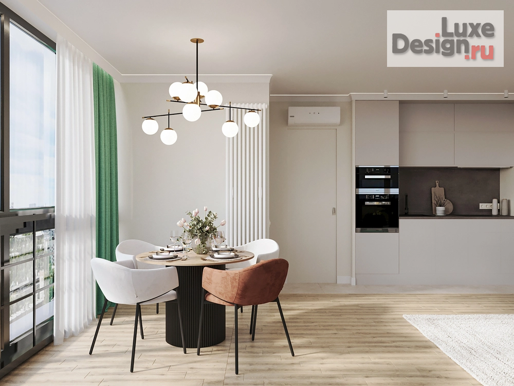 Дизайн интерьера двухкомнатной квартиры "Дизайн интерьера двухкомнатной квартиры для сдачи в аренду. " (фото 4)