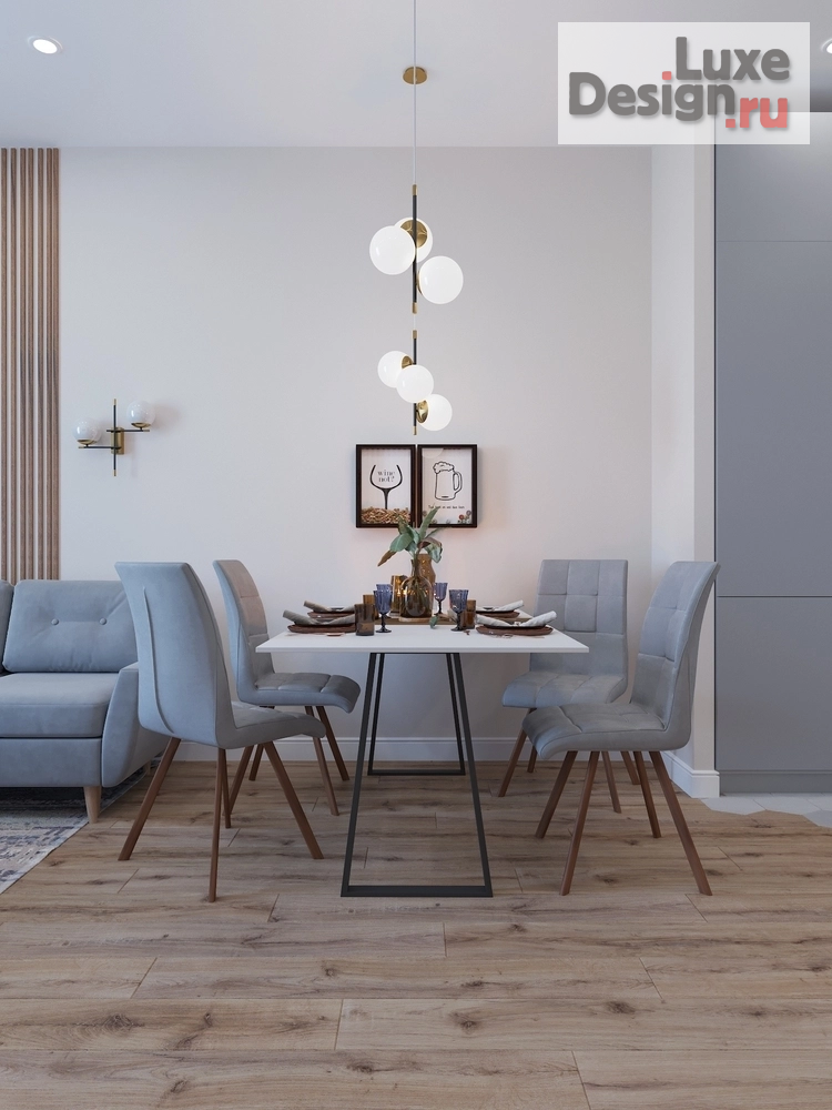 Дизайн интерьера трехкомнатной квартиры "Дизайн проект 3-комнатной квартиры, ст. Ботанический сад" (фото 6)