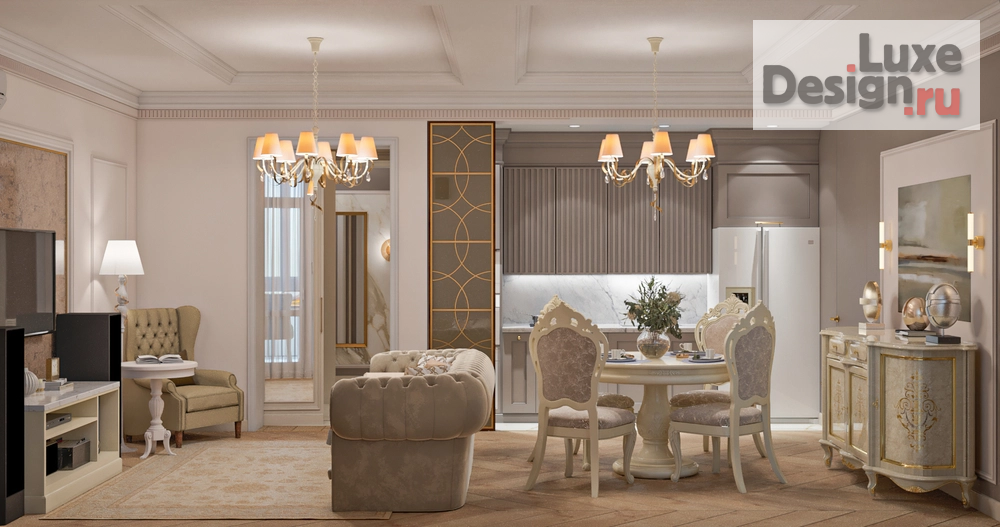 Дизайн интерьера двухкомнатной квартиры "Квартира г. Казань" (фото 2)