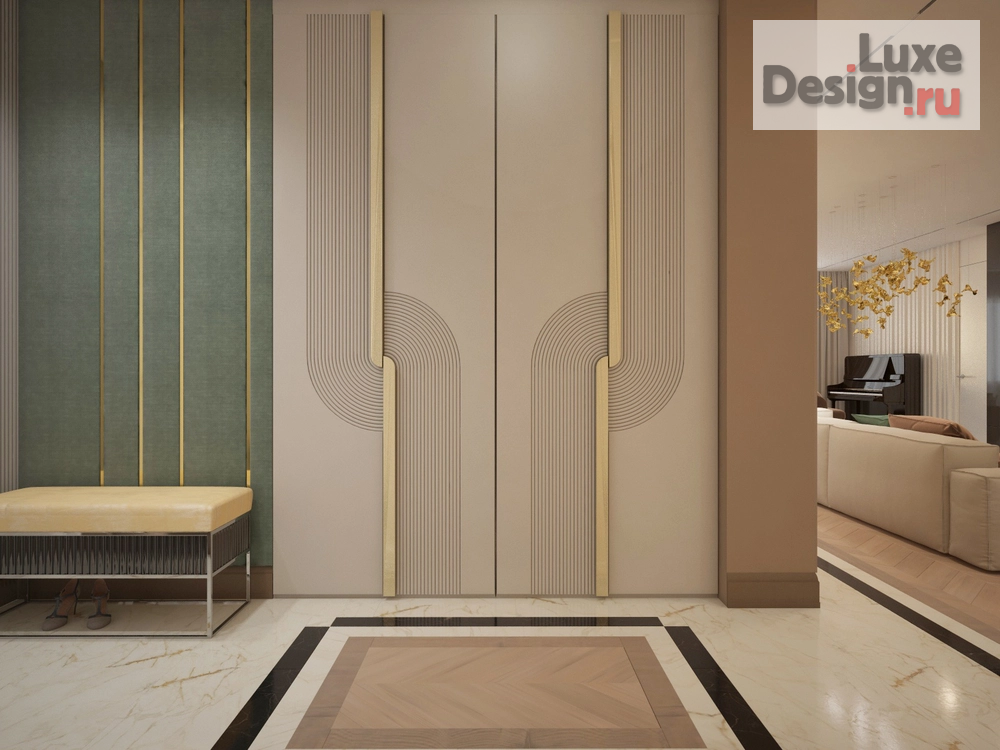 Дизайн интерьера четырехкомнатной квартиры "Квартира 160 кв.м. с элементами ар деко " (фото 11)