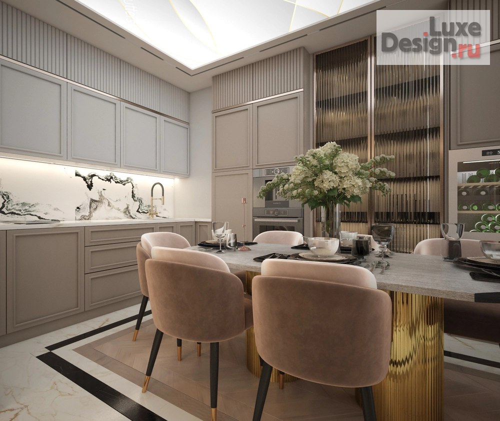 Дизайн интерьера четырехкомнатной квартиры "Квартира 160 кв.м. с элементами ар деко " (фото 9)