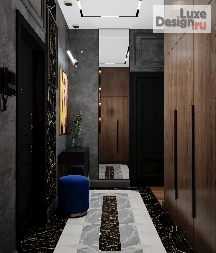 Дизайн интерьера трехкомнатной квартиры "Квартира в темных тонах" (фото 21)