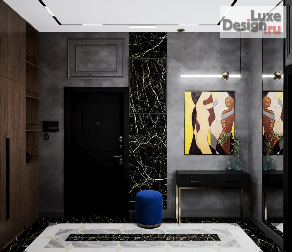 Дизайн интерьера трехкомнатной квартиры "Квартира в темных тонах" (фото 19)