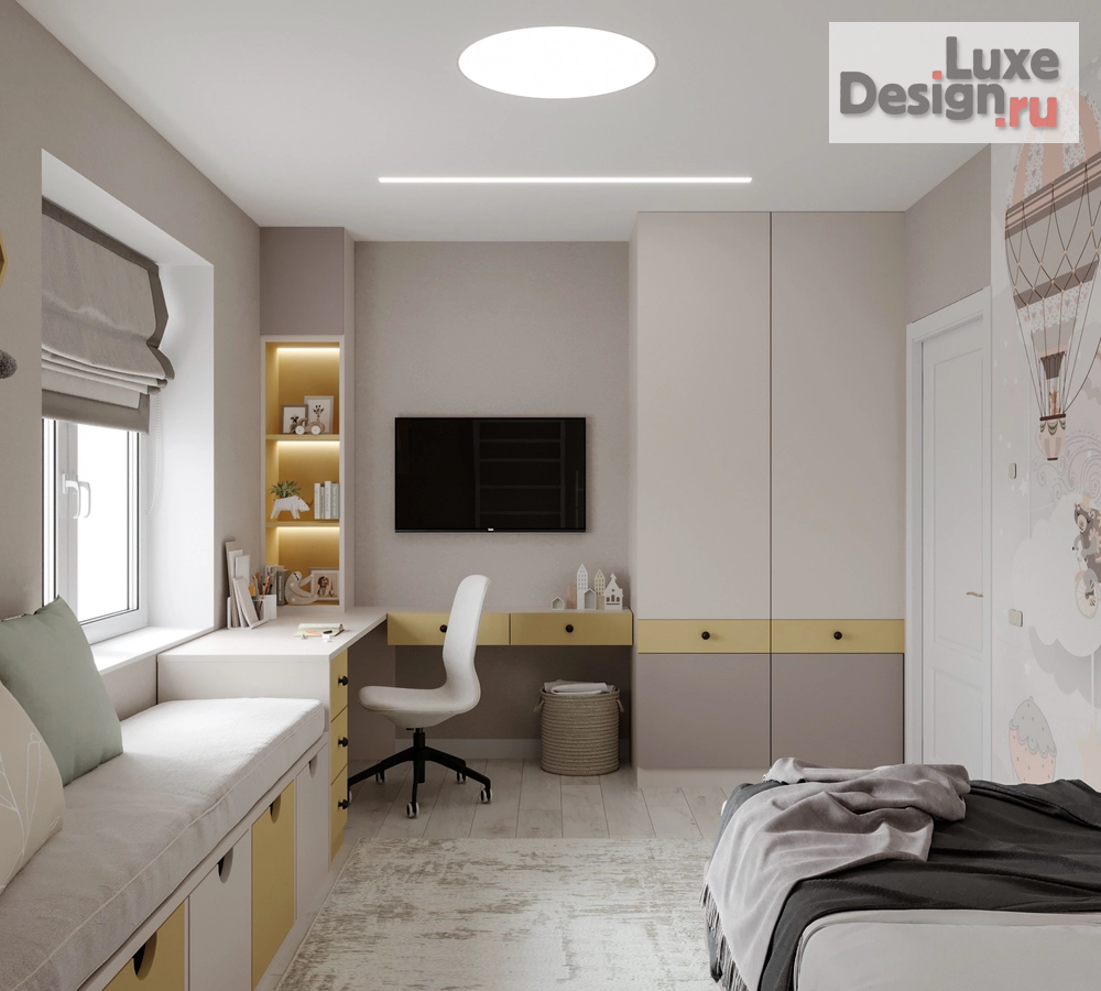 Дизайн интерьера четырехкомнатной квартиры "Четырехкомнатная квартира в ЖК Мегаполиспарк" (фото 11) от дизайнера Светлана Султанова Дизайн интерьера четырехкомнатной квартиры "Четырехкомнатная квартира в ЖК Мегаполиспарк" (фото 11)