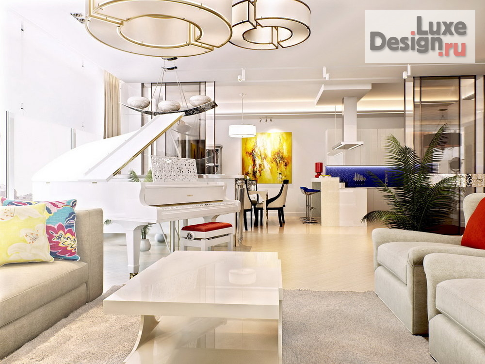 Дизайн интерьера пентхауса "ПЕНХАУС НА ШАБОЛОВКЕ. 2 ЭТАЖ." (фото 3)