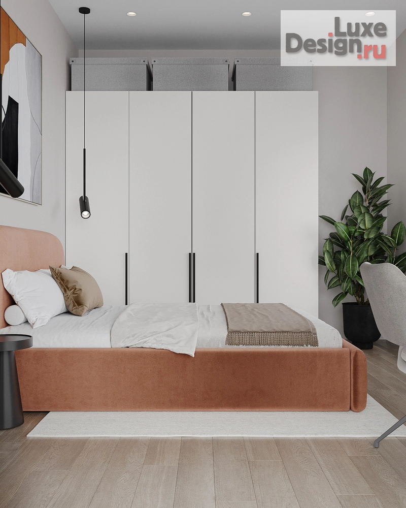 Дизайн интерьера однокомнатной квартиры "Однокомнатная квартира с потолками 3,5 метра Жк.Образковый квартал" (фото 11) от дизайнера Студия дизайна и ремонта Katushhha Дизайн интерьера однокомнатной квартиры "Однокомнатная квартира с потолками 3,5 метра Жк.Образковый квартал" (фото 11)