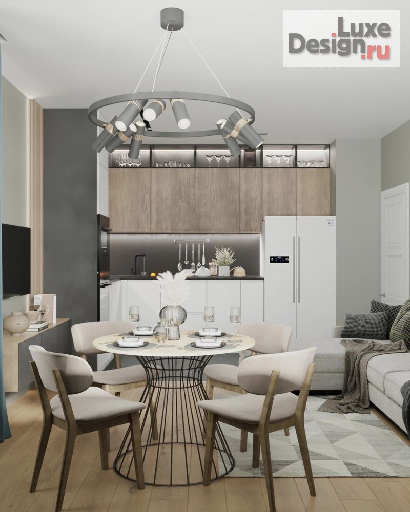 Дизайн интерьера трехкомнатной квартиры "ЖК Life" (фото 1)