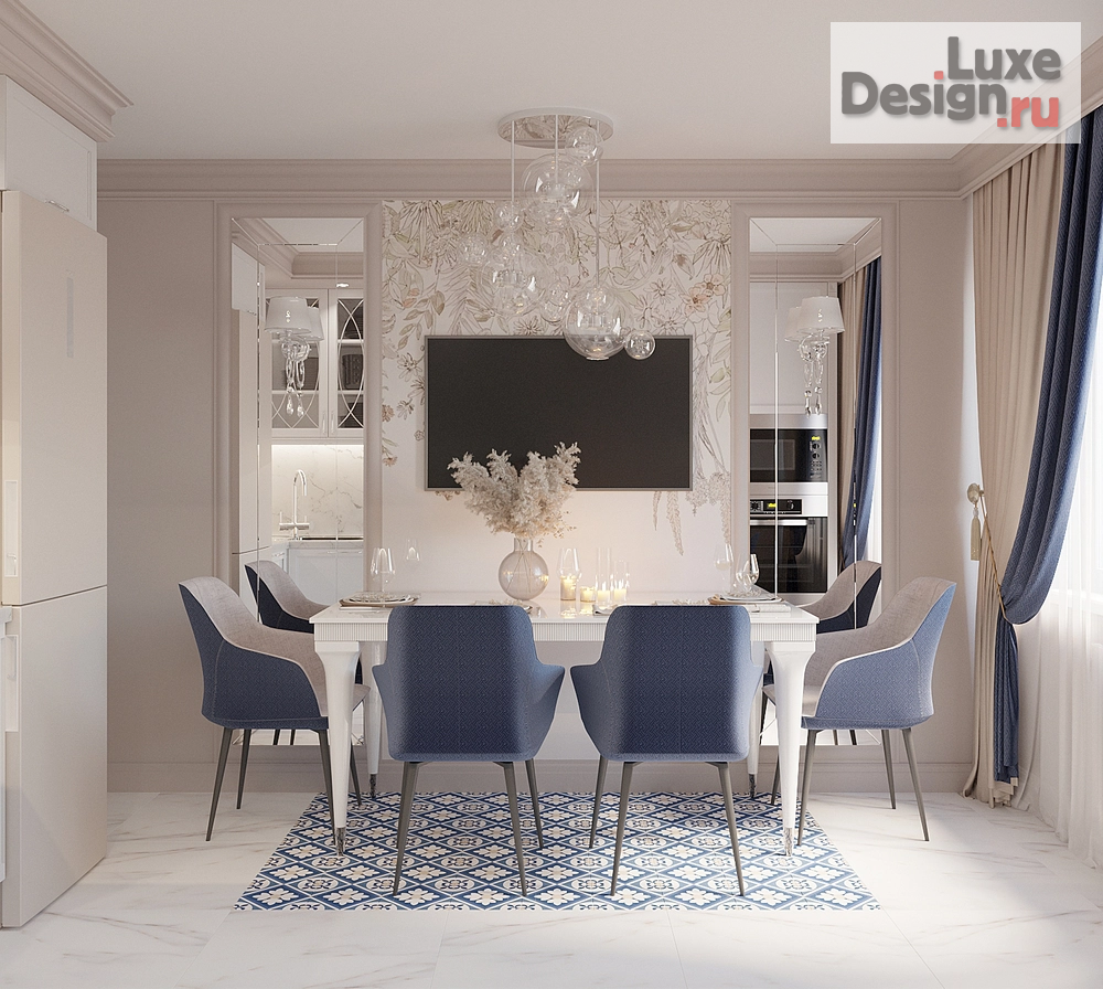 Дизайн интерьера квартиры "ЧЕРНИКА И ЗЕФИР" (фото 1)