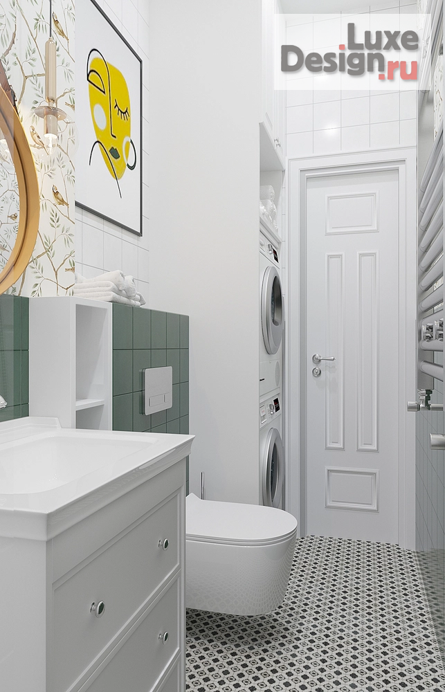 Дизайн интерьера трехкомнатной квартиры "ЖК СКАНДИНАВИЯ" (фото 17)