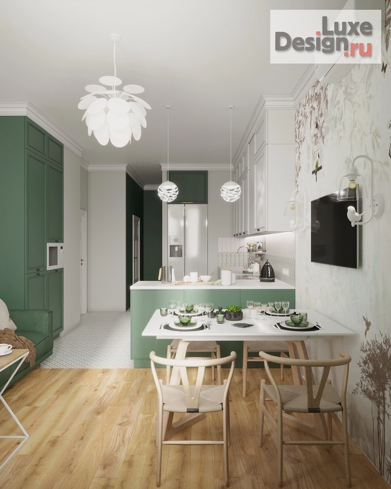 Дизайн интерьера трехкомнатной квартиры "ЖК СКАНДИНАВИЯ" (фото 6)