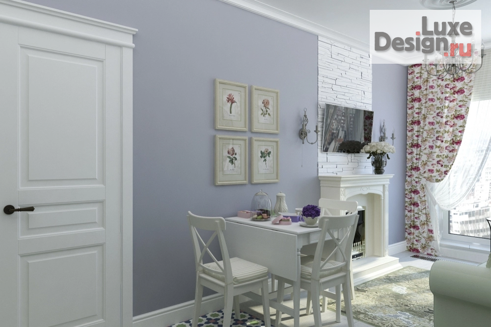Дизайн интерьера однокомнатной квартиры "Прованс в городской квартире" (фото 15)
