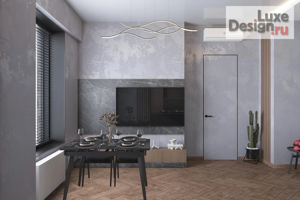 Дизайн интерьера двухкомнатной квартиры "Фактура" (фото 10)