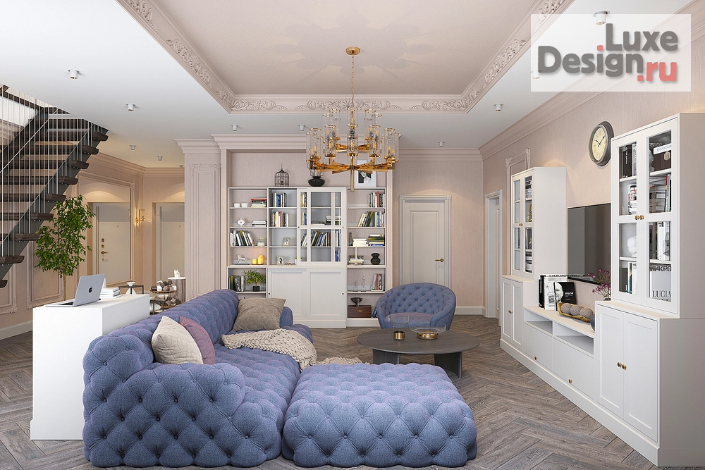 Дизайн интерьера коттеджа "Современная классика" (фото 15)