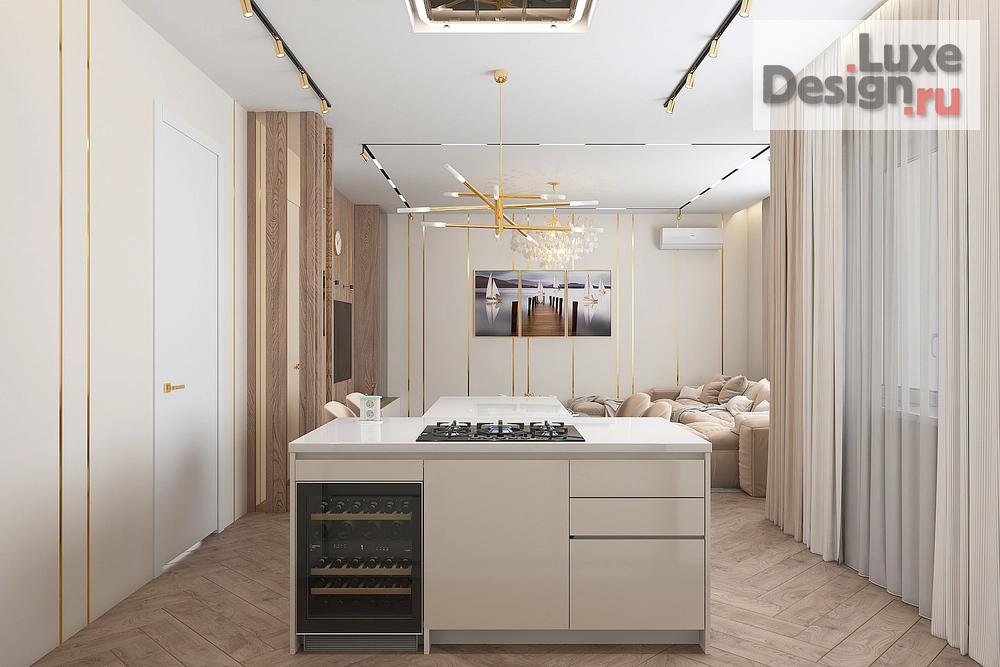 Дизайн интерьера трехкомнатной квартиры "Biscuit interior" (фото 2)